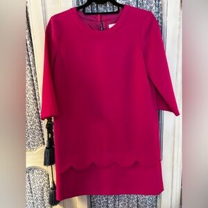 Kate Spade Pink Scalloped Hem Dress